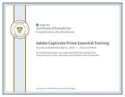 Adobe Captivate Prime certificate
