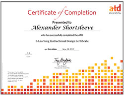 ATD E-Learning Instructional Design Certificate