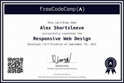 Responsive Web Design Certificate